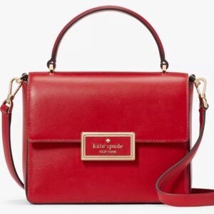 Kate Spade Reagan Red Leather Handbag Top Handle & Crossbody. NWT. Retail: $429